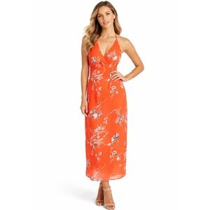 Orange Floral Dress